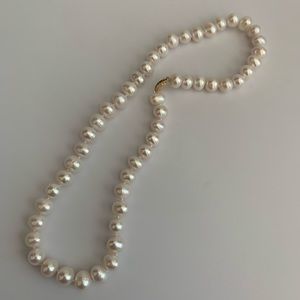 Women Pearl Necklace 14kt Gold